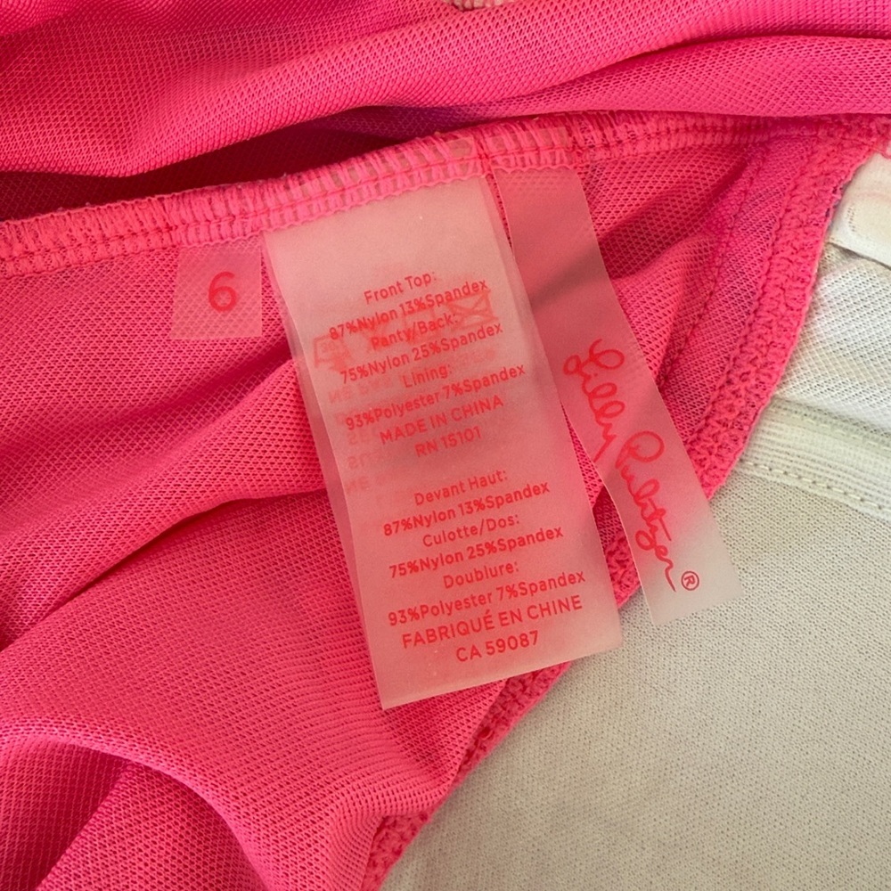 Lilly Pulitzer Flamenco Floral strapless bathing suit - sz 6 - Picture 4 of 7